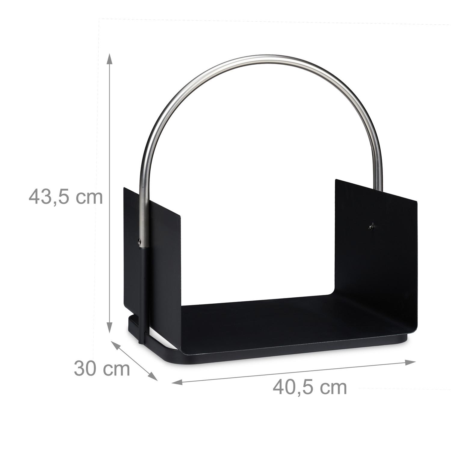 Northio Cesto porta legna nero  