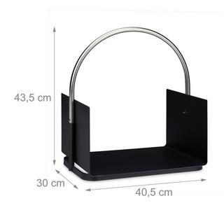 Northio Cesto porta legna nero  