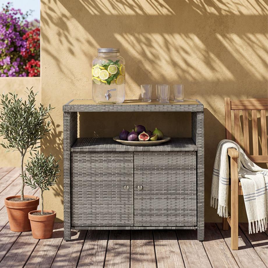 Tectake Armadietto da giardino Monscia Resistente alle intemperie e ai raggi UV  