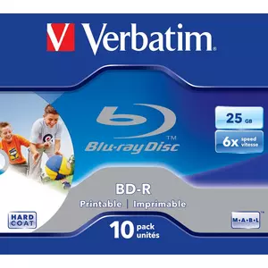 Verbatim BD-R SL 25GB 6x Printable 10 Pack Jewel Case 10 pz
