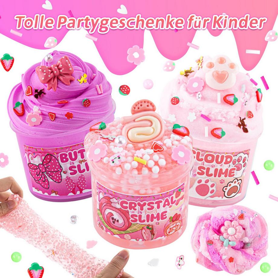 Activity-board  Gradient  Slime Set enthält Fluffy Cloud Cloud Slime, Clear Slime & Butter Slime, Slime Kinder Party Geschenk 