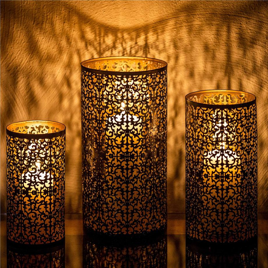 Alopini  Votivkerzenhalter hoch, Laterne Ornament orientalisch 