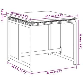 VidaXL  sgabello da giardino Polirattan 