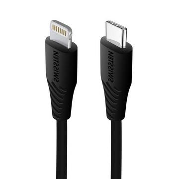 Cavo Lightning USB-C 0,4 m Swissten nero