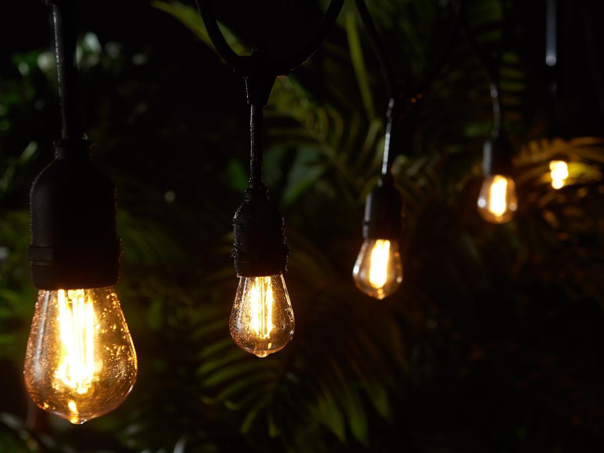 Vente-unique Guirlande lumineuse guinguette emboîtable - 10 ampoules ambrées - 10 mètres  - BASALTE  