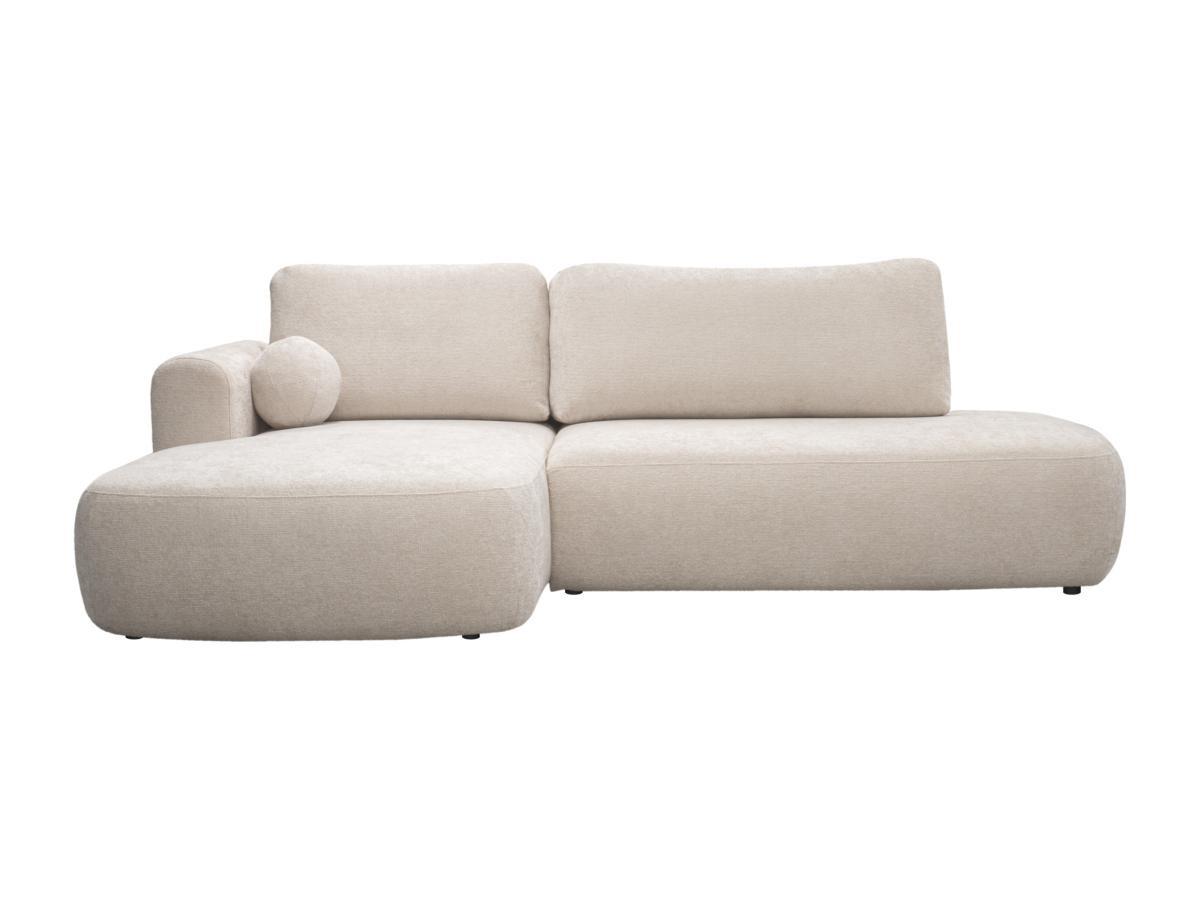 Maison Céphy Ecksofa mit Schlaffunktion - Ecke rechts - Strukturstoff - Beige - BROCARO von Maison Céphy  