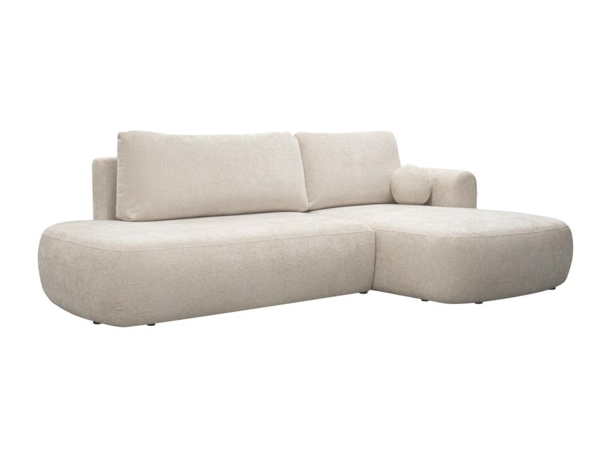 Maison Céphy Ecksofa mit Schlaffunktion - Ecke rechts - Strukturstoff - Beige - BROCARO von Maison Céphy  