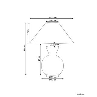 Beliani Lampe à poser en Céramique Glamour FERRY  