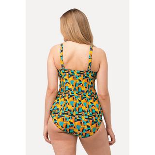 Ulla Popken  Tankini, abstrakter Druck, Softcups, recycelt 