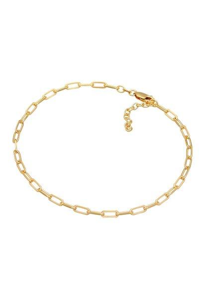 Elli  Fußschmuck Glieder Oval Basic Chain Optik 