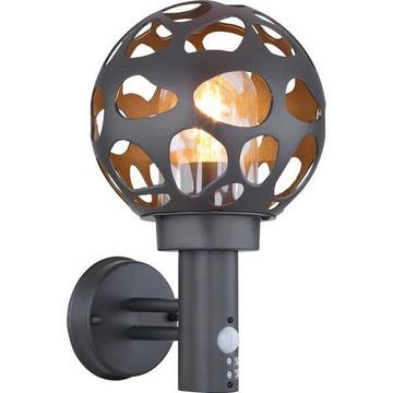 Lampe d'extérieur Hilario acier inoxydable anthracite 1xE27 LED