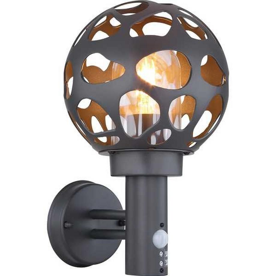 Lampe d'extérieur Hilario acier inoxydable anthracite 1xE27 LED