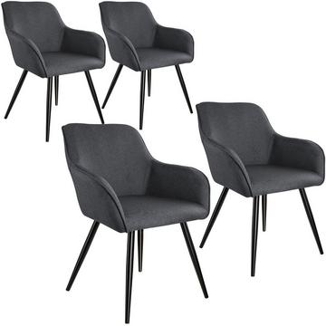 4 Chaises Marilyn aspect lin noir