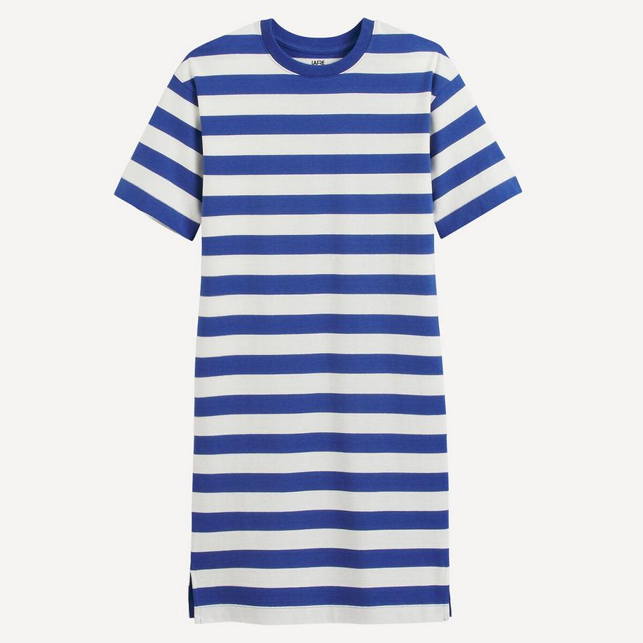 La Redoute Collections  Gestreiftes T-Shirt-Kleid mit kurzen Ärmeln 