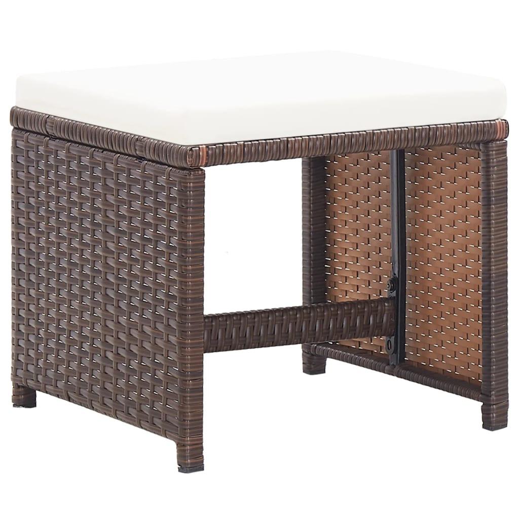 VidaXL Fußhocker poly-rattan  