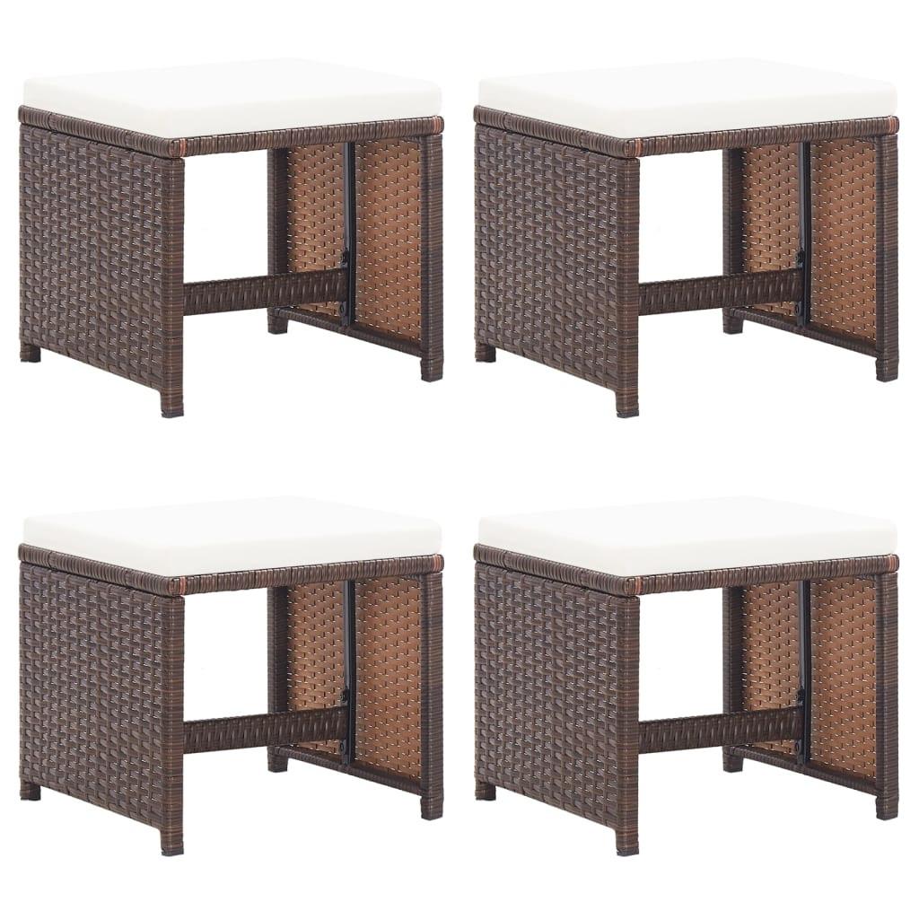 Image of Fußhocker poly-rattan Fußhocker poly-rattan