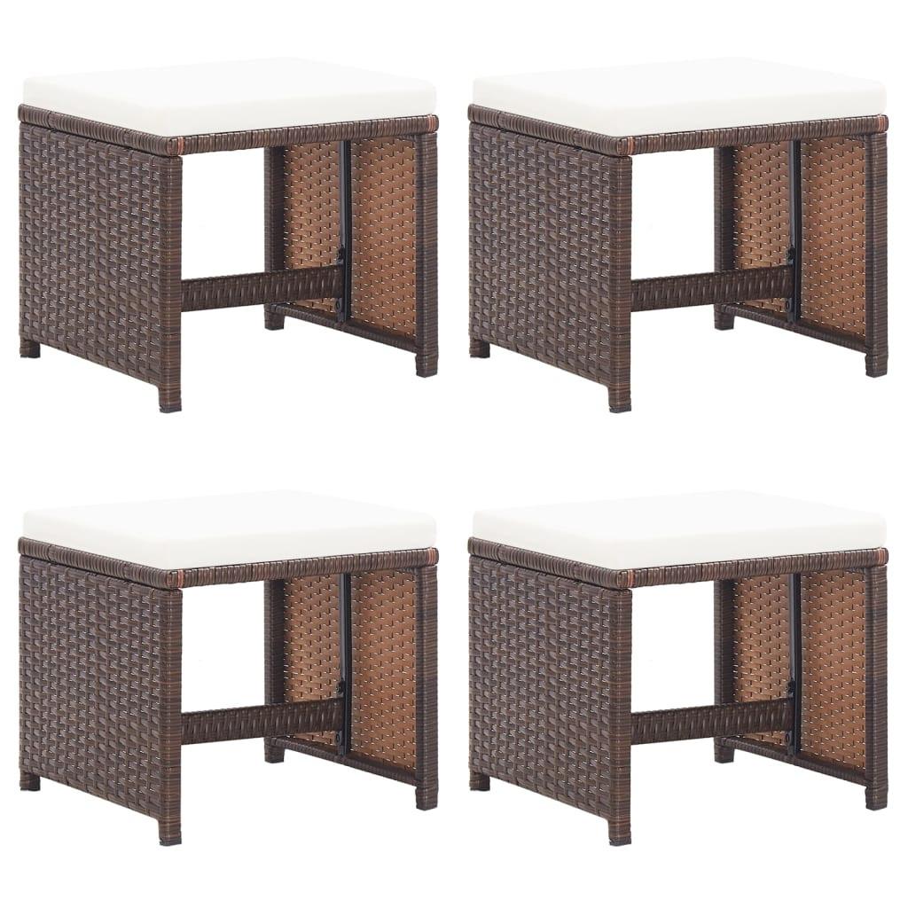 VidaXL Fußhocker poly-rattan  