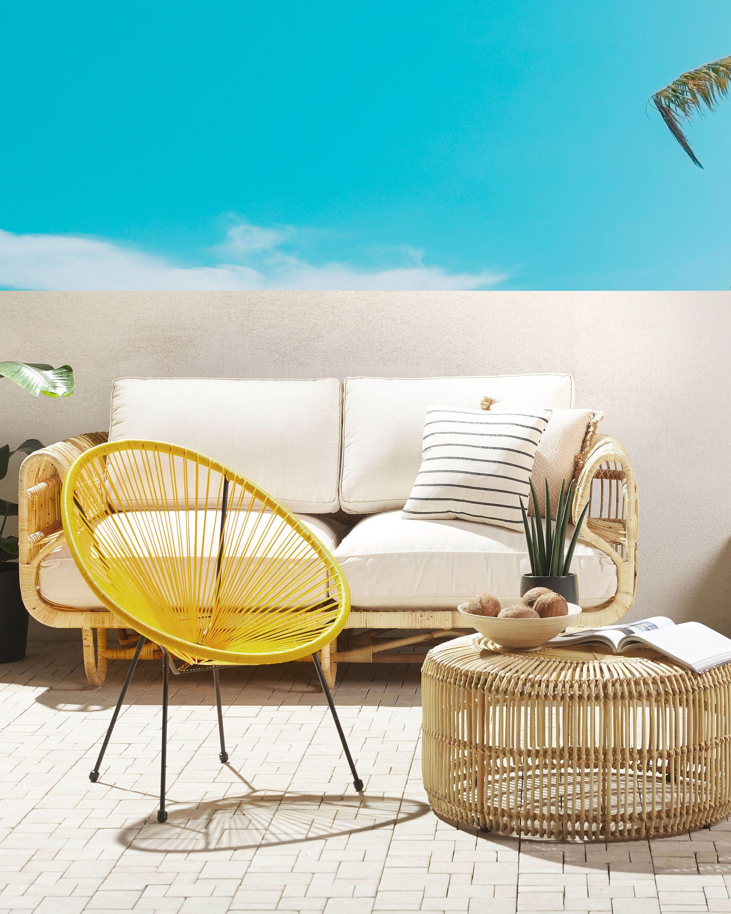 Beliani Set mit 2 Stühlen aus PE Rattan Modern ACAPULCO II  