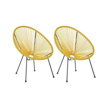 Lot de 2 chaises en Polyrotin Moderne ACAPULCO II