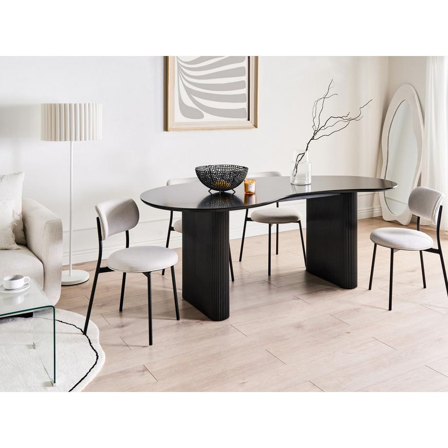 Beliani Tavolo da pranzo en Fibra a media densità (MDF)  PEERY  