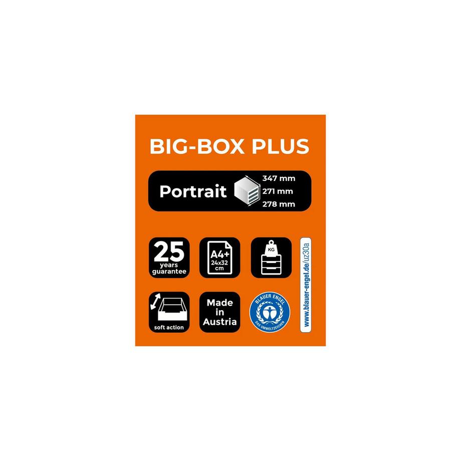Exacompta Schubladenbox Big Box Plus, 5 offene Schubladen, Iderama  