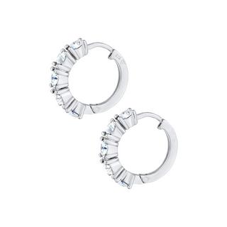 Elli  Boucles d'Oreilles Creolen Kristalle Elegant 925 Silber 