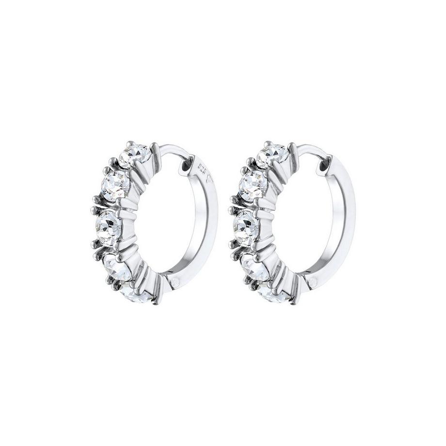 Elli  Ohrringe Creolen Kristalle Elegant 925 Silber 