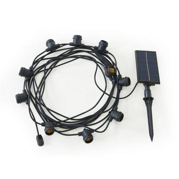 Solar Lichterkette mit 10 Lampen ersetzbar IP65 - 10 meter - Schwarz - ZION