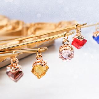 Aulica  Goldene Löffel mit Diamanten in Mehreren Farben - Set von 6 