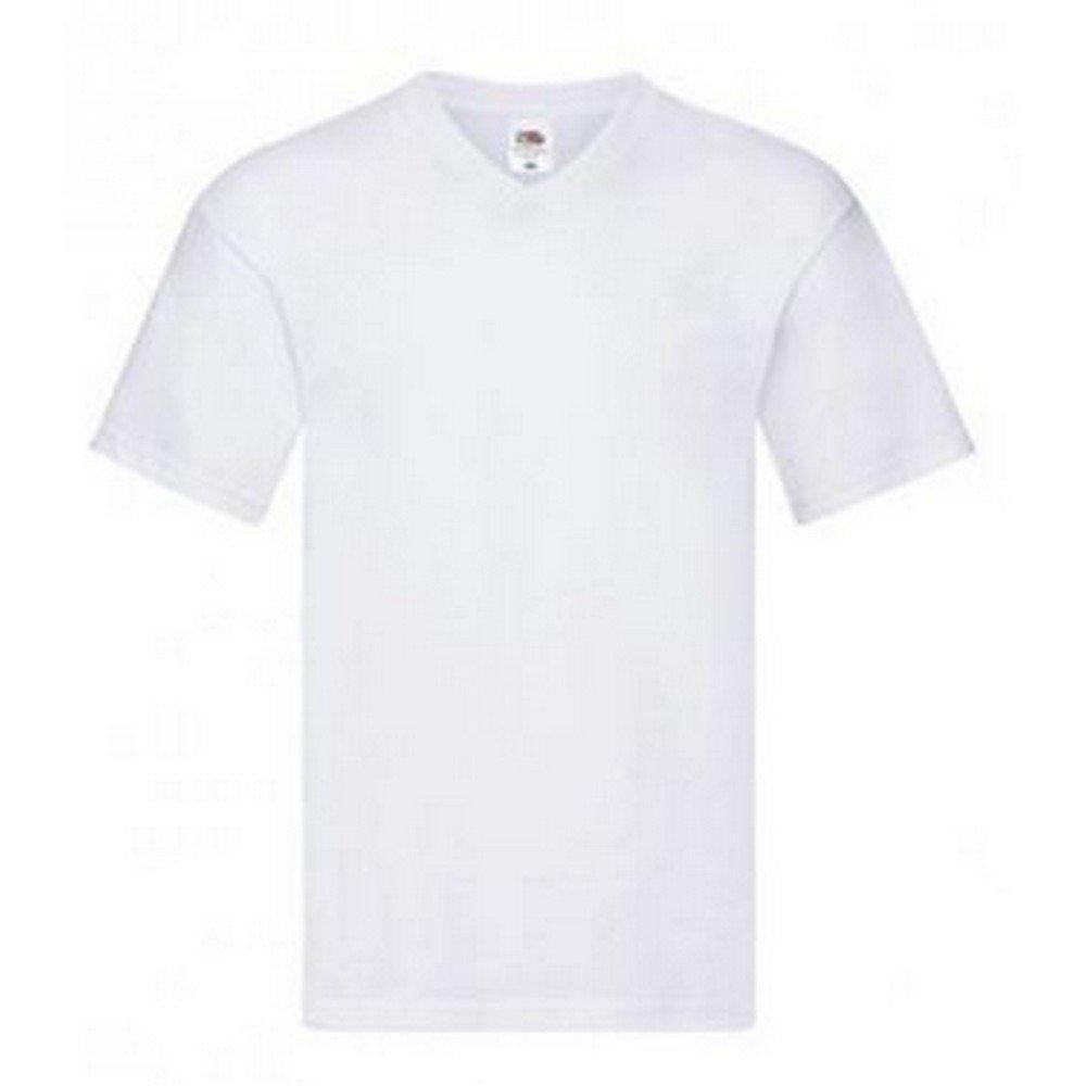 Image of Original Original V Ausschnitt Tshirt Herren Weiss XL