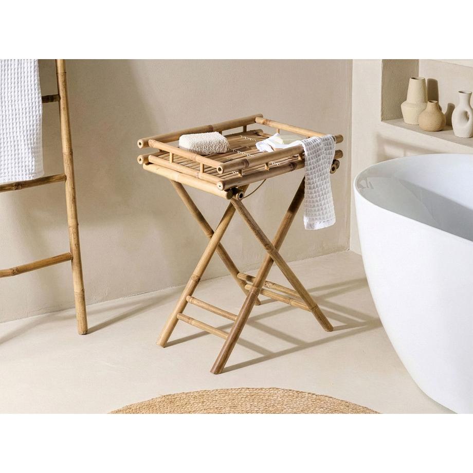 Beliani Table d'appoint en Bambou Scandinave MISICUNI  