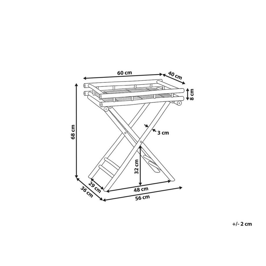 Beliani Table d'appoint en Bambou Scandinave MISICUNI  