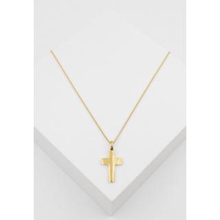 MUAU Schmuck  Anhänger Kreuz Gelbgold 750, 23x12mm 