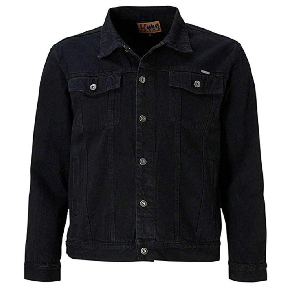Image of Western Trucker Style Denim Jacke Herren Schwarz L