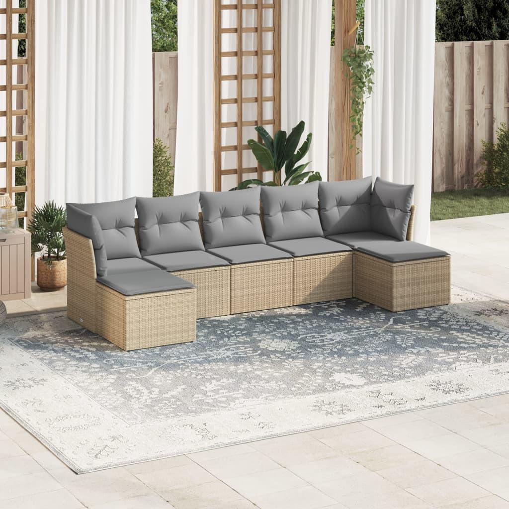 VidaXL set divano da giardino Polirattan  