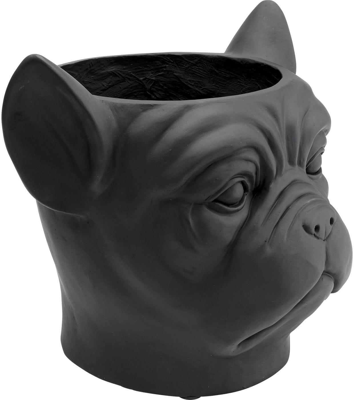 KARE Design Fioriera decorativa Bulldog nero  