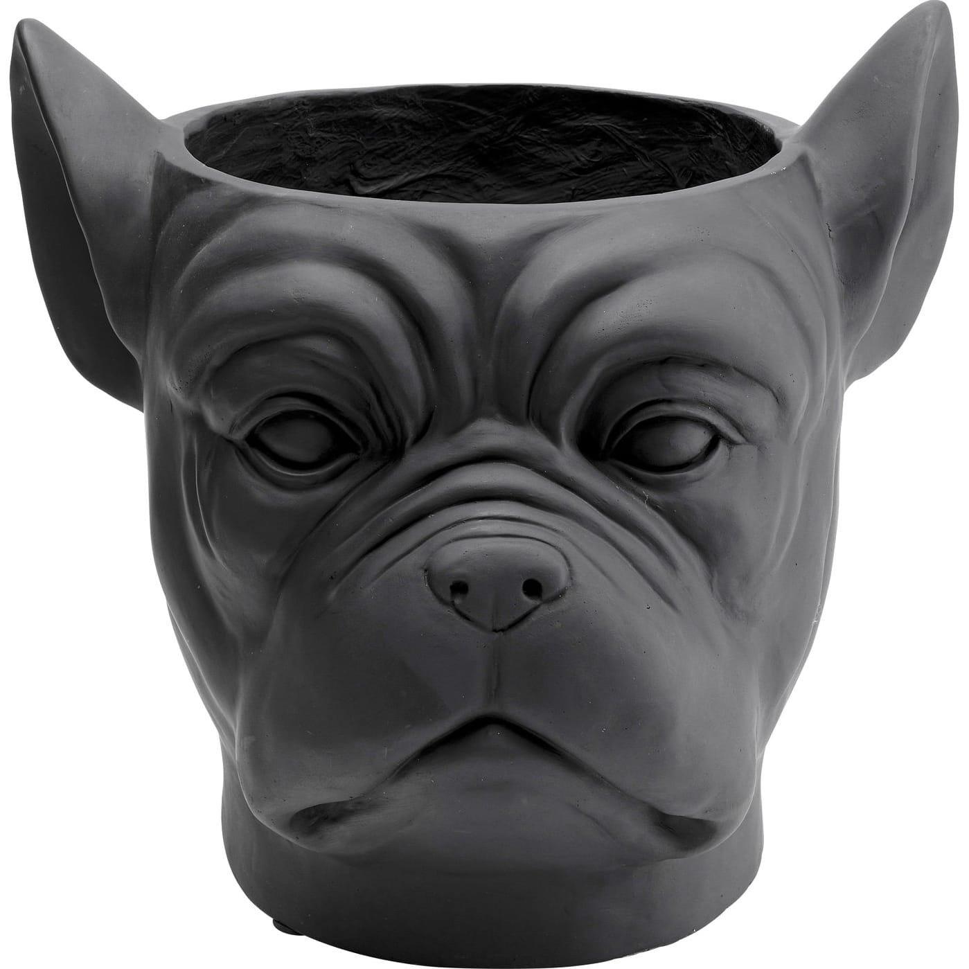 KARE Design Fioriera decorativa Bulldog nero  