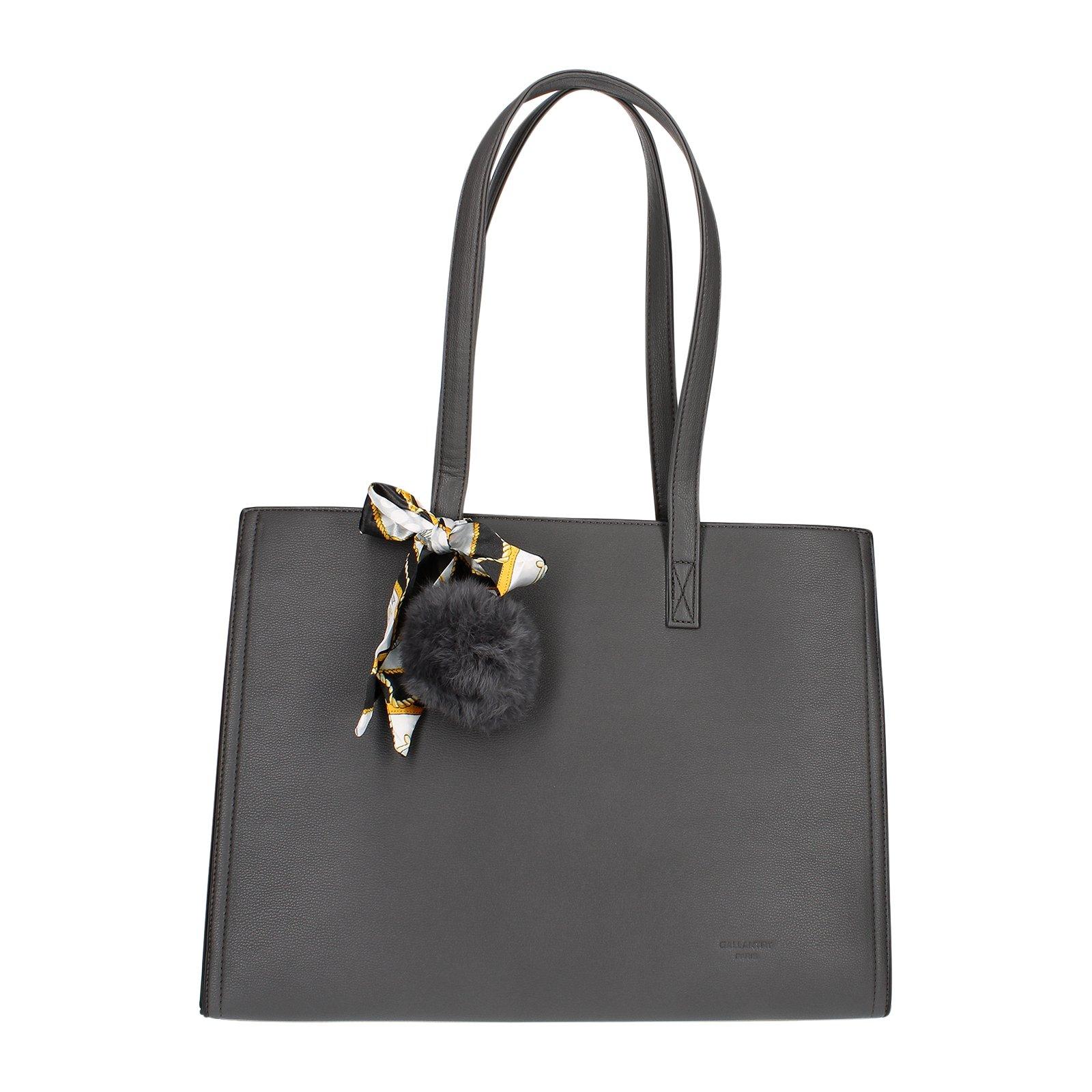 Image of Pompon Umhängetasche Damen Grau ONE SIZE