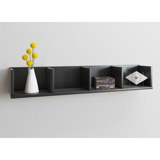 VCM Holzregal hängend | platzsparendes Regal | Maße: H. 15 x B. 97 x T. 17 cm | Elegantes Regal hängend | Aufbewahrungsregal | Bücherregal | Wandboard -  