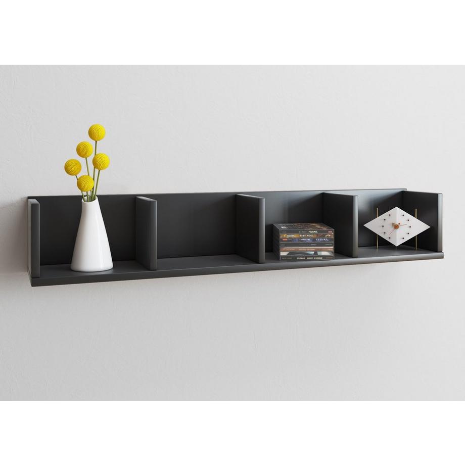 VCM Holzregal hängend | platzsparendes Regal | Maße: H. 15 x B. 97 x T. 17 cm | Elegantes Regal hängend | Aufbewahrungsregal | Bücherregal | Wandboard -  