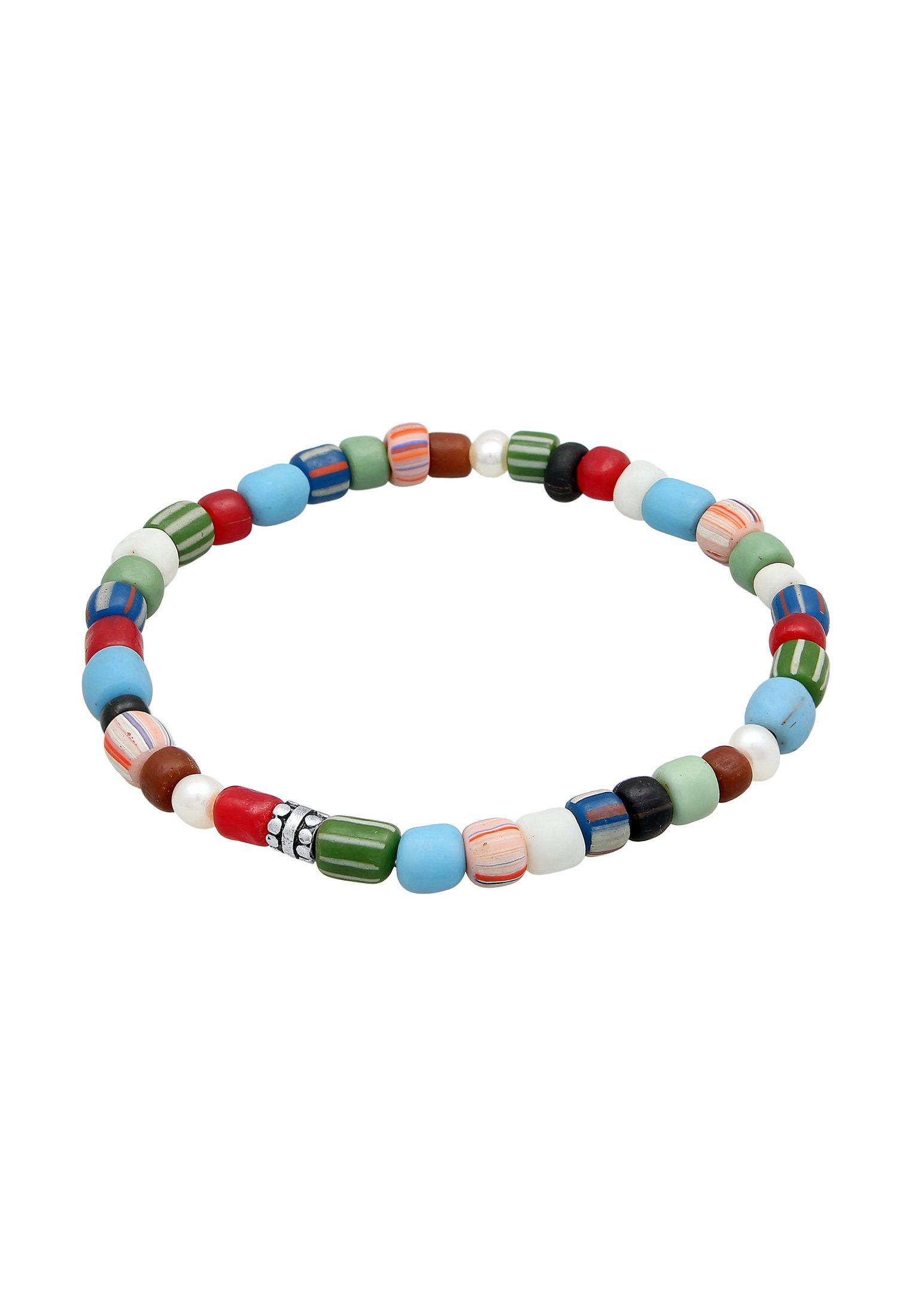 Image of Armband Glas Beads Bunt Süßwasserperlen Damen Multicolor 19cm