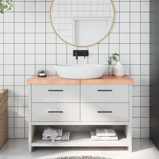 VidaXL  Comptoir de salle de bain bois de chêne 