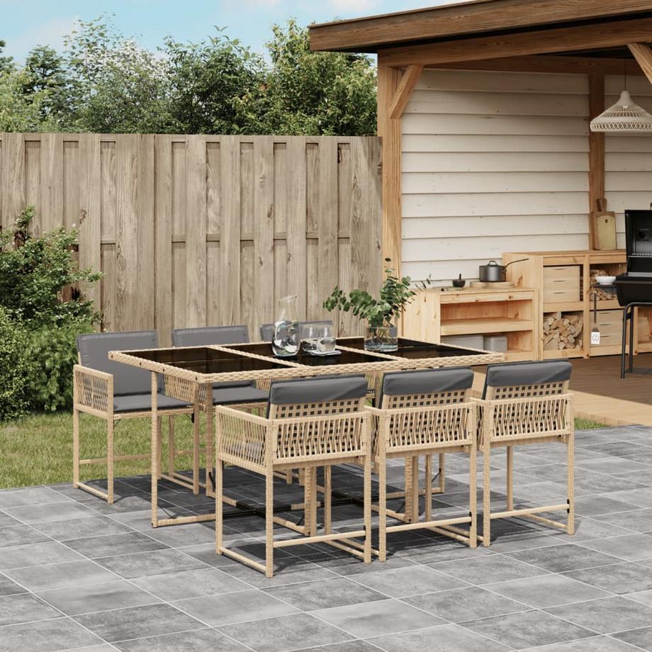 VidaXL set da pranzo da giardino Polirattan  