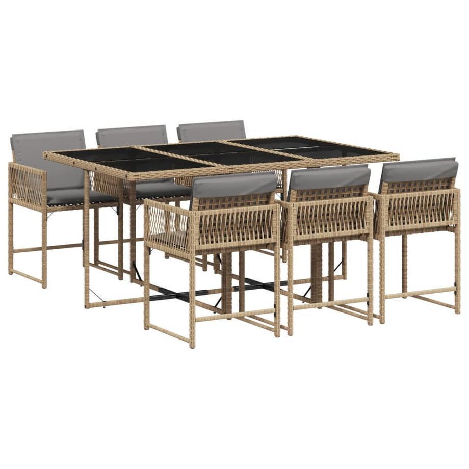 set da pranzo da giardino Polirattan