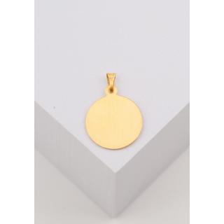 MUAU Schmuck  Pendentif médaille Dolorosa or jaune 750, 16mm, 24x16mm 