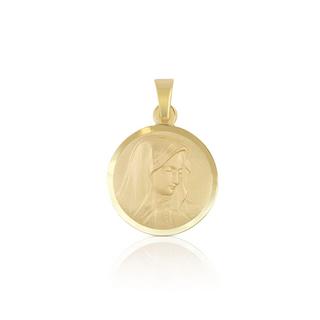 MUAU Schmuck  Pendentif médaille Dolorosa or jaune 750, 16mm, 24x16mm 