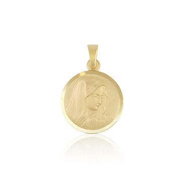 Anhänger Medaille Dolorosa Gelbgold 750, 16mm, 24x16mm