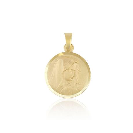 MUAU Schmuck  Pendentif médaille Dolorosa or jaune 750, 16mm, 24x16mm 