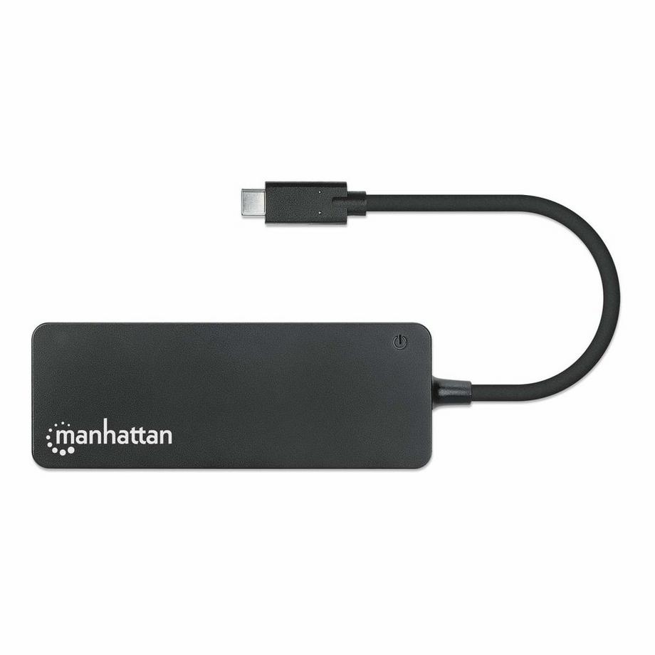 Manhattan  168410 hub di interfaccia USB tipo-C 5000 Mbit/s Nero 
