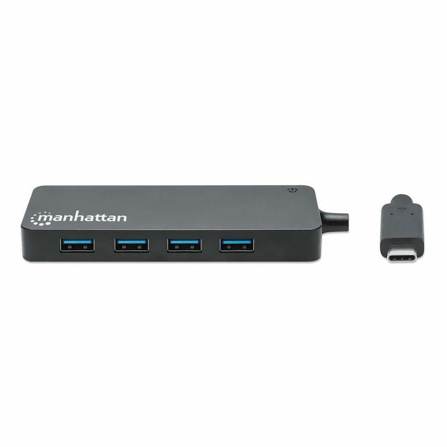 Manhattan  168410 hub di interfaccia USB tipo-C 5000 Mbit/s Nero 